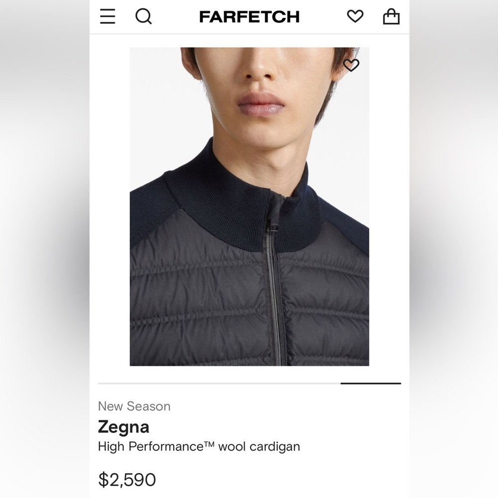 ZEGNA high performance men’s jacket L navy new with tags